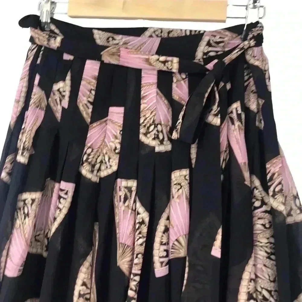Ann Taylor Women’s Pleated Side Tie Skirt Size 8 – Fan Floral Print, Lined - Picture 6 of 11